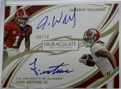 John Metchie III, Jameson Williams [Gold] Football Cards 2022 Panini Immaculate Collegiate Dual Autographs Prices