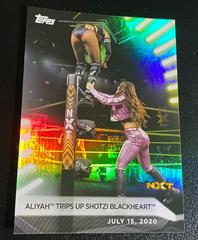 Aliyah Trips Up Shotzi Blackheart [Rainbow Foil] Wrestling Cards 2021 Topps WWE Women's Division Prices