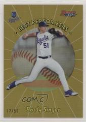 Brady Singer [Gold] #BS Baseball Cards 2018 Bowman's Best 1998 Performers Prices