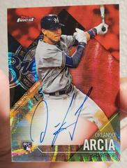 Orlando Arcia [Red Wave Refractor] Baseball Cards 2017 Topps Finest Firsts Autographs Prices