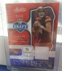 Sam Howell [Gold] #5 Football Cards 2022 Panini Absolute War Room Materials Prices