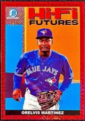 Orelvis Martinez [Red Refractor Mega Box Mojo] #HIFI-18 Baseball Cards 2022 Bowman Hi Fi Futures Prices
