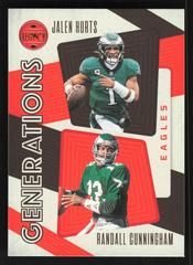 Jalen Hurts, Randall Cunningham #GEN-6 Football Cards 2023 Panini Legacy Generations Prices