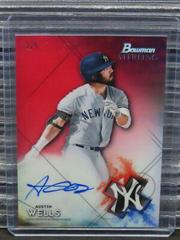Austin Wells [Red Refractor] #BSPA-AW Baseball Cards 2021 Bowman Sterling Prospect Autographs Prices