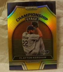 Clayton Kershaw [Gold Prizm] #CS-6 Baseball Cards 2022 Panini Prizm Championship Stage Prices