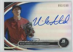 Nick Ahmed [Blue Refractor] Baseball Cards 2013 Bowman Platinum Autograph Prospects Prices