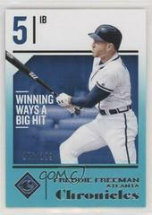 Freddie Freeman [Teal] Baseball Cards 2018 Panini Chronicles Prices