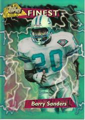 Barry Sanders [Refractor] #17 Football Cards 1995 Topps Finest Pro Bowl Jumbos Prices