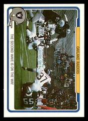 Oakland Raiders [The Second Wave Is on the Way] #40 Football Cards 1982 Fleer Team Action Prices