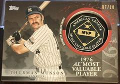 Thurman Munson [Red] #MVP-TM Baseball Cards 2023 Topps Update MVP Medallion Prices
