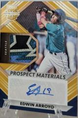 Edwin Arroyo [Gold] Baseball Cards 2022 Panini Elite Extra Edition Prospect Materials Signatures Prices