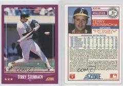Terry Steinbach #82 Baseball Cards 1988 Score Glossy Prices
