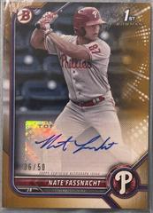 Nate Fassnacht [Gold] #PPA-NF Baseball Cards 2022 Bowman Paper Prospect Autographs Prices