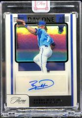 Bobby Witt Jr. [Black] #DOA-BW Baseball Cards 2022 Panini Three and Two Day One Autographs Prices