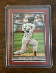 Rickey Henderson [Red] #48 Baseball Cards 2022 Panini Three and Two Prices