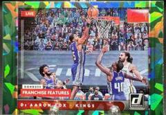 De'Aaron Fox [Green Ice] Basketball Cards 2021 Panini Donruss Franchise Features Prices