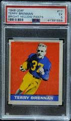Terry Brennan [Bright Yellow Pants] #11 Football Cards 1948 Leaf Prices