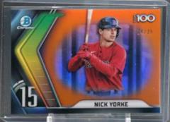 Nick Yorke [Orange] Baseball Cards 2022 Bowman Scouts' Top 100 Prices