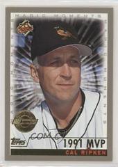 Cal Ripken Jr. [Home Team Advantage M. M. 1991 MVP] #238 Baseball Cards 2000 Topps Prices