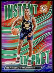Bennedict Mathurin [Green] #19 Basketball Cards 2022 Panini Prizm Instant Impact Prices