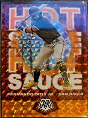Fernando Tatis Jr. [Reactive Orange] Baseball Cards 2021 Panini Mosaic Hot Sauce Prices