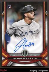 Oswald Peraza [Red] #LIA-OP Baseball Cards 2023 Topps Tribute League Inauguration Autographs Prices