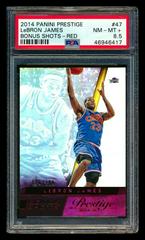 LeBron James [Bonus Shots Red] #47 Basketball Cards 2014 Panini Prestige Prices