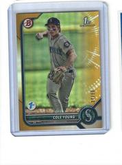 Cole Young [Gold] #BD-112 Baseball Cards 2022 Bowman Draft 1st Edition Prices