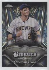Christian Yelich #PS-5 Baseball Cards 2022 Topps Chrome Logofractor Club Plaques Prices