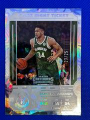 Giannis Antetokounmpo [Cracked Ice] #23 Basketball Cards 2022 Panini Contenders Game Night Ticket Prices