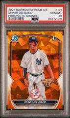 Keiner Delgado [Orange] #BCP-191 Baseball Cards 2023 Bowman Chrome Prospects Sapphire Prices