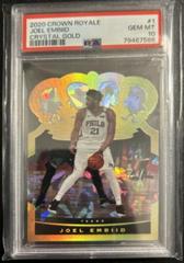 Joel Embiid [Crystal Gold] Basketball Cards 2020 Panini Crown Royale Prices