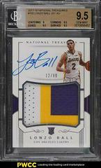 Lonzo Ball [Patch Autograph] Basketball Cards 2017 Panini National Treasures Prices