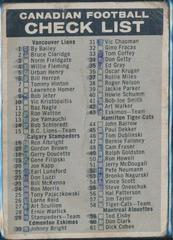 Checklist 1 132 #102 Football Cards 1961 Topps CFL Prices