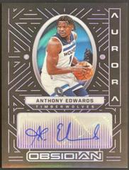 Anthony Edwards [Purple] Basketball Cards 2021 Panini Obsidian Aurora Autographs Prices