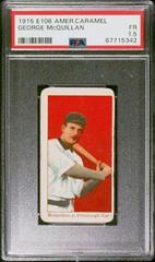 George McQuillan Baseball Cards 1915 E106 American Caramel Prices