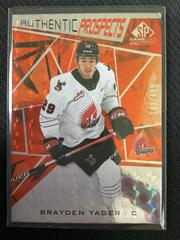 Brayden Yager [Orange Foilboard] #65 Hockey Cards 2021 SP Game Used CHL Prices