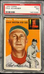 Paul Schreiber #217 Baseball Cards 1954 Topps Prices