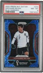 Giovanni Reyna [Blue Shimmer] #203 Soccer Cards 2022 Panini Prizm World Cup Prices
