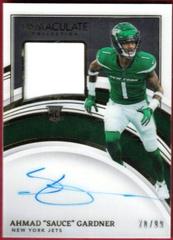 Ahmad 'Sauce' Gardner [Patch Autograph] Football Cards 2022 Panini Immaculate Collection Prices