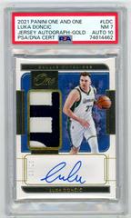 Luka Doncic [Gold] Basketball Cards 2021 Panini One and One Jersey Autographs Prices