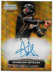 Aeverson Arteaga [Gold] #PA-AA Baseball Cards 2022 Bowman Sterling Prospect Autographs Prices