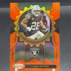 Josh Jacobs [Orange] #11 Football Cards 2022 Panini Certified Seal of Approval Prices