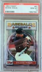 Shane Mack #61 Baseball Cards 1993 Finest Prices