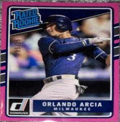 Orlando Arcia [Pink Border] #44 Baseball Cards 2017 Panini Donruss Prices