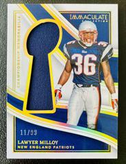 Lawyer Milloy #21 Football Cards 2023 Panini Immaculate Championship Memorabilia Prices