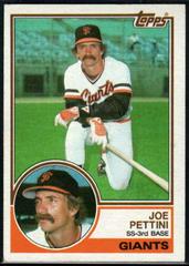 Joe Pettini Baseball Cards 1983 Topps Prices