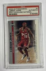 LeBron James [2007 Cleveland National] #2 Basketball Cards 2003 Upper Deck Phenomenal Beginning Prices