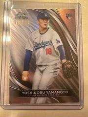 Yoshinobu Yamamoto [Refractor] #18 Baseball Cards 2024 Topps Chrome Black Prices