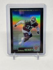 Anthony Henry [Black Refractor] #306 Football Cards 2001 Topps Chrome Prices